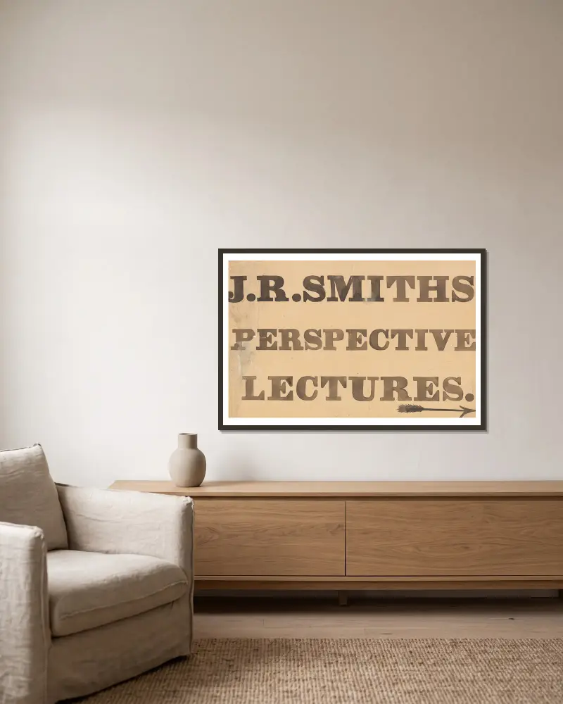 J. R. Smiths’ wykłady o perspektywie, John Rubens Smith w ramie na ścianie