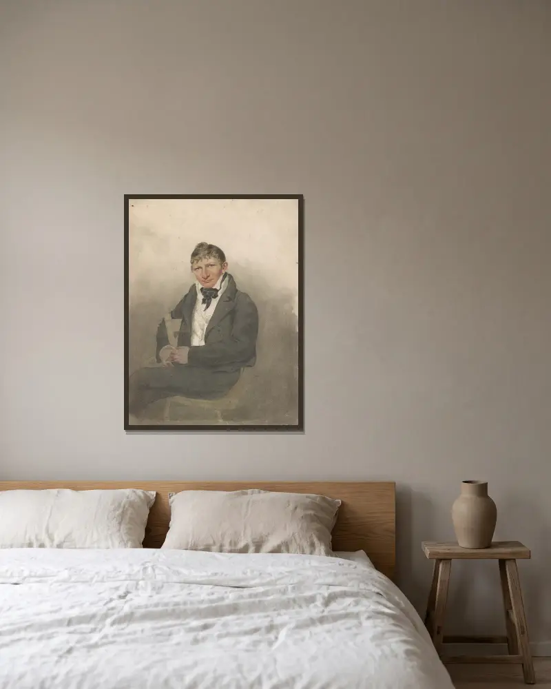 John Rubens Smith, autoportrét, John Rubens Smith v rámu na stěně