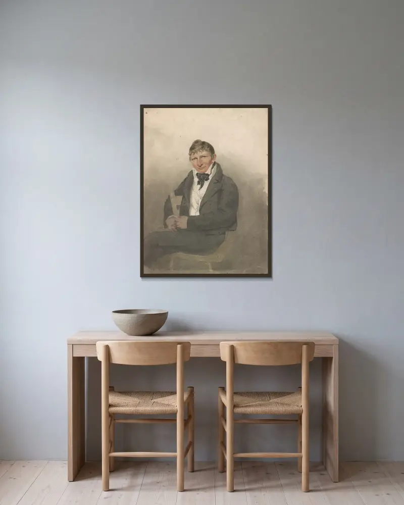 John Rubens Smith, autoportrét, John Rubens Smith v rámu na stěně