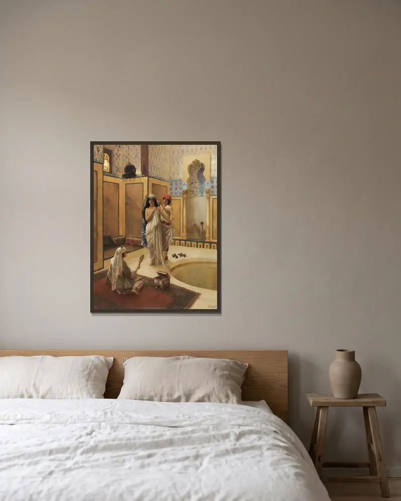 Po koupeli, Rudolf Ernst v rámu na stěně