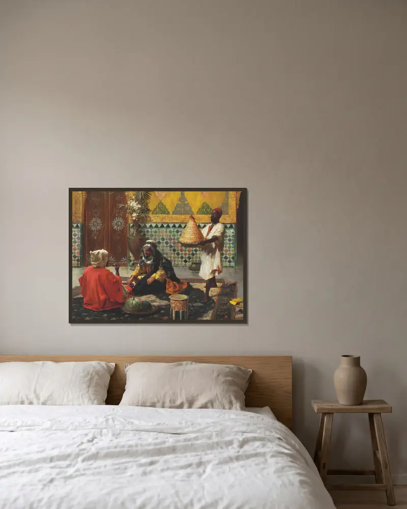 Odpolední rozprava, Rudolf Ernst v rámu na stěně