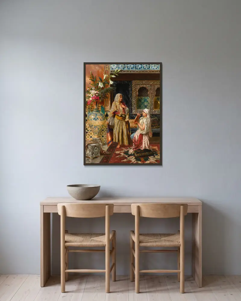 The favourite av Rudolf Ernst inramad på en vägg