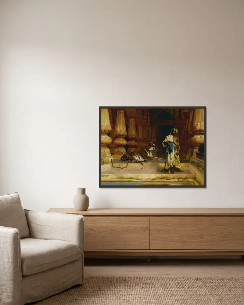 The Palace Guards av Rudolf Ernst inramad på en vägg