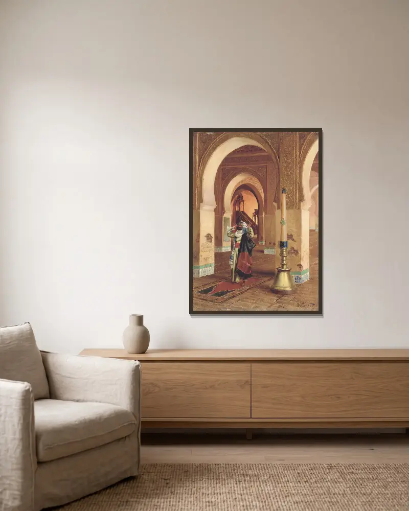 Das Gebet von Rudolf Ernst gerahmt an einer Wand
