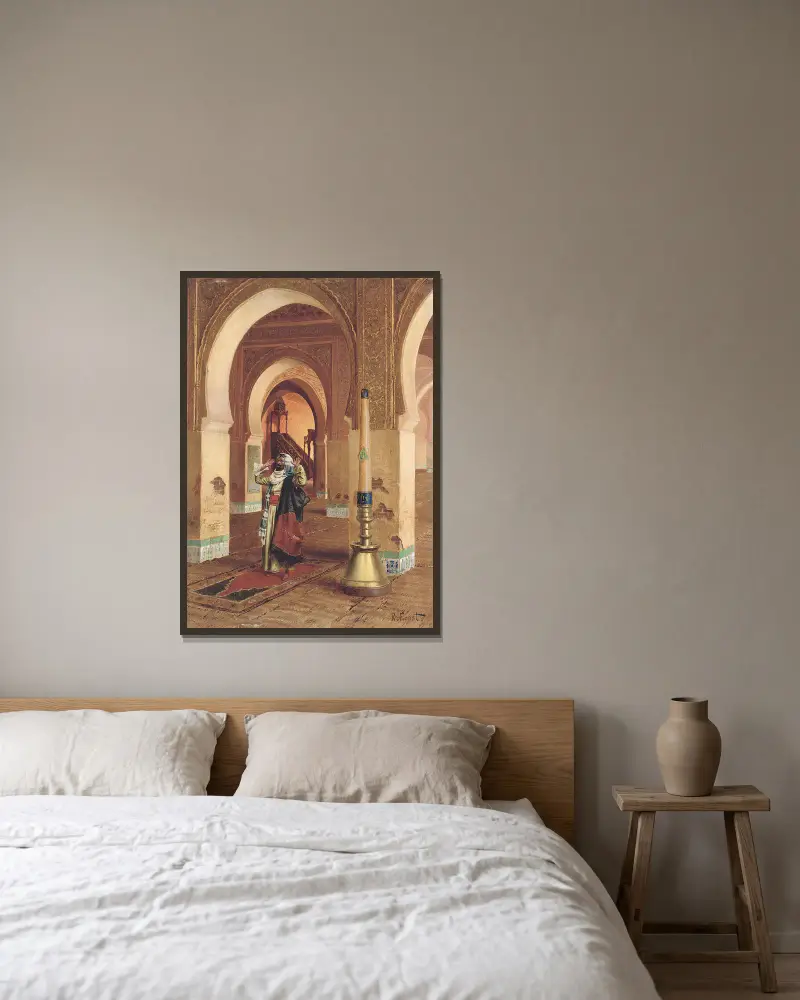 Das Gebet von Rudolf Ernst gerahmt an einer Wand