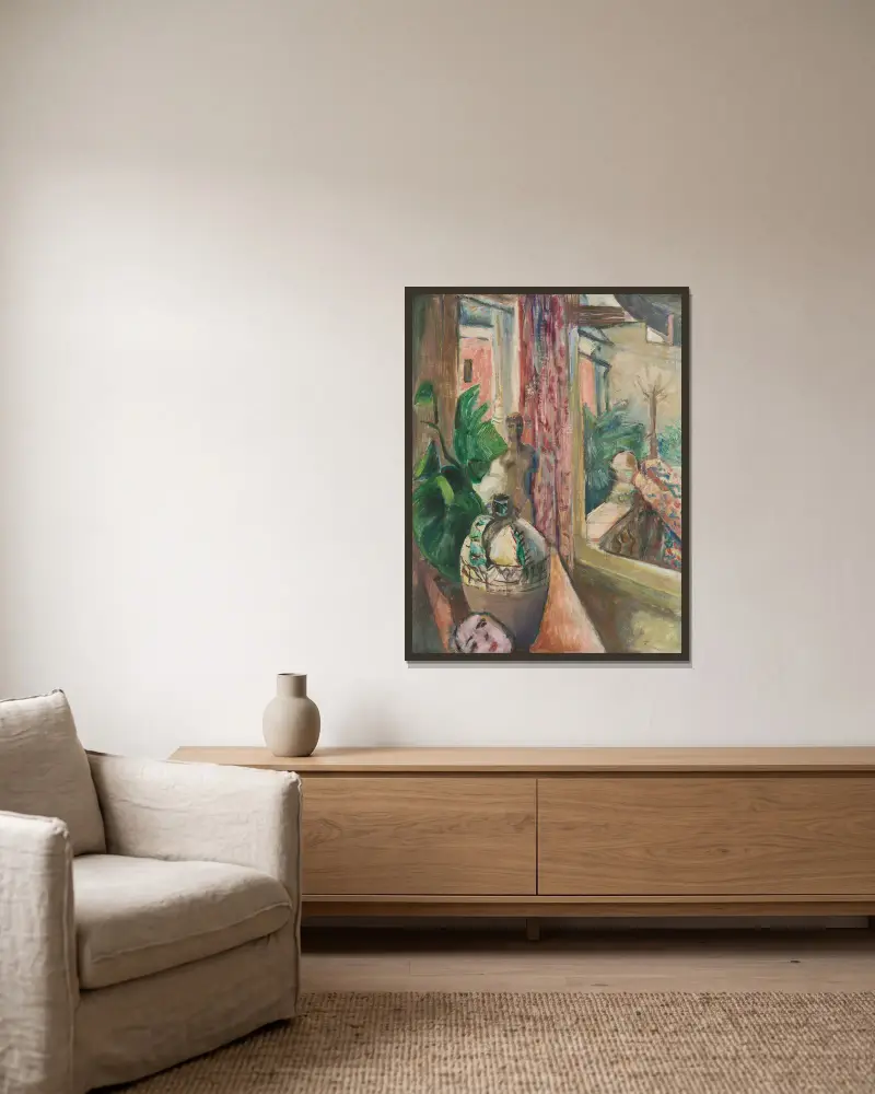 Interieur von Rudolf Grossmann gerahmt an einer Wand