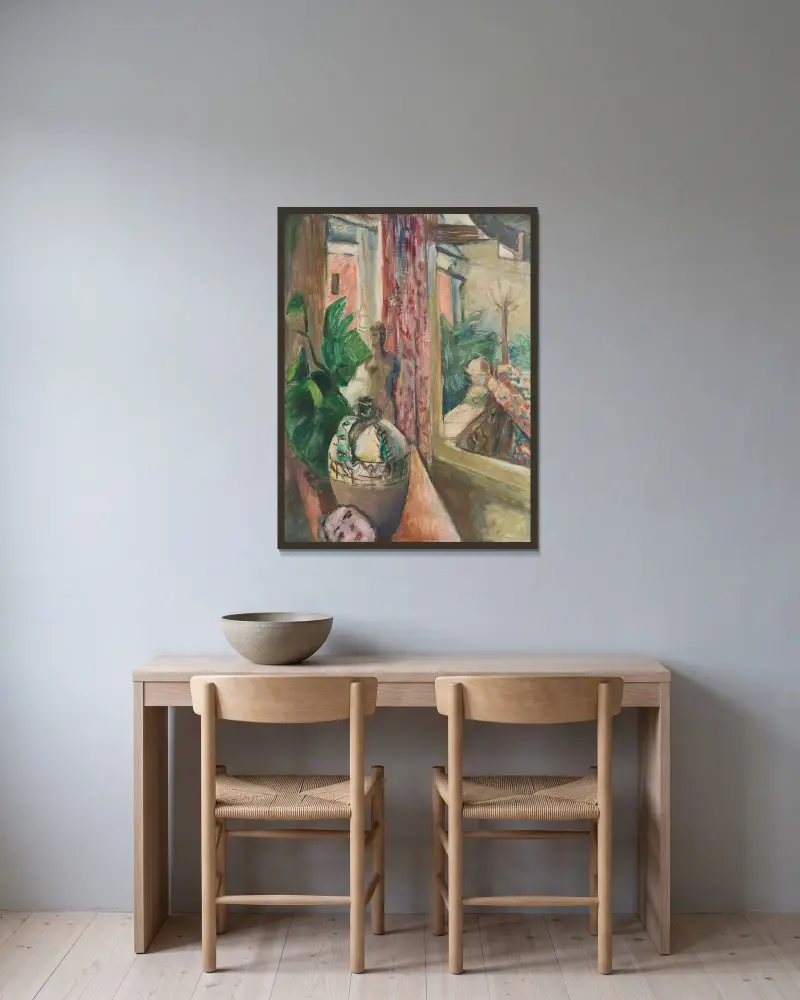 Interieur von Rudolf Grossmann gerahmt an einer Wand