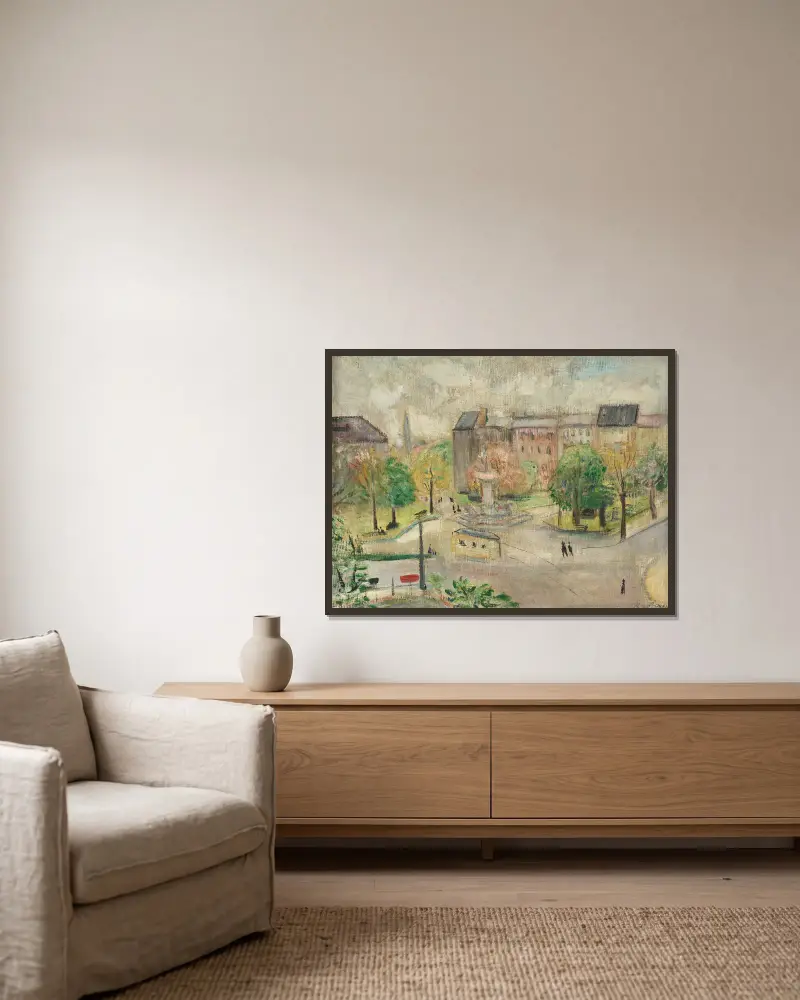 Lützowplatz von Rudolf Grossmann gerahmt an einer Wand