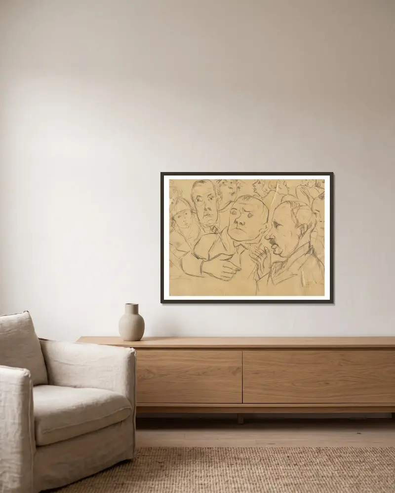 Max Beckmann ve společnosti, Rudolf Grossmann v rámu na stěně