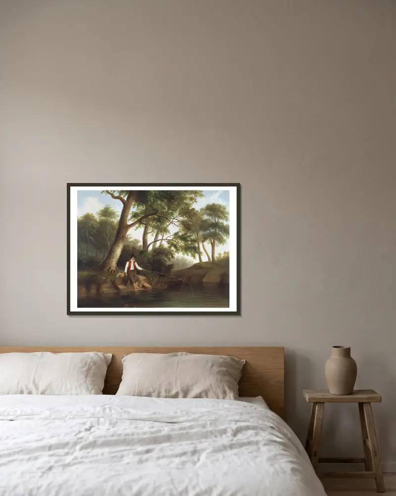 Muž na rybách, Robert S. Duncanson v rámu na stěně