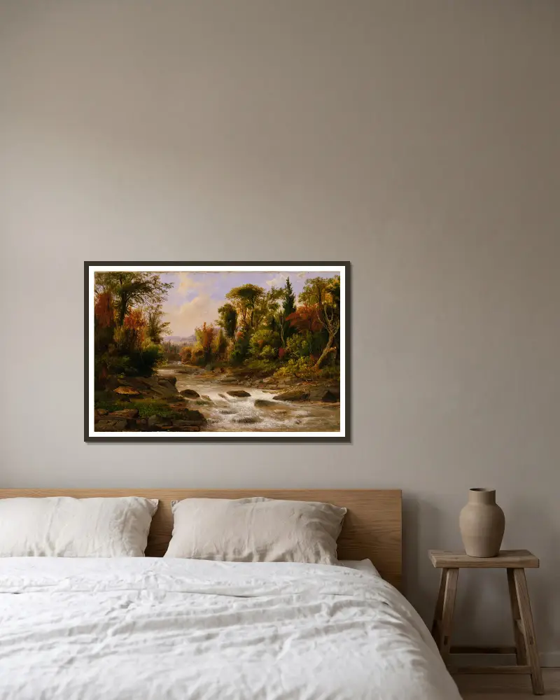 An der St. Annes, Ostkanada, 1863 von Robert S. Duncanson gerahmt an einer Wand