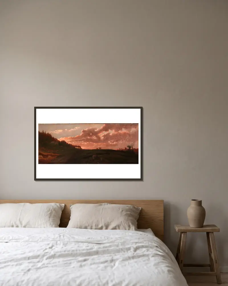 Romantyczny pejzaż, Robert S. Duncanson w ramie na ścianie
