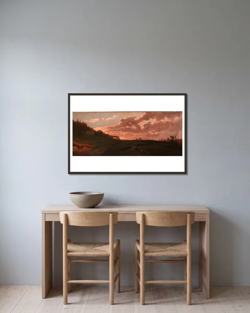 Romantyczny pejzaż, Robert S. Duncanson w ramie na ścianie