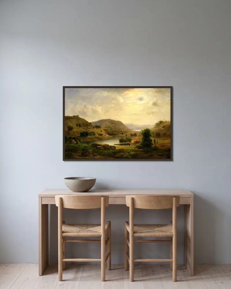 Dolina z pastwiskiem, Robert S. Duncanson w ramie na ścianie