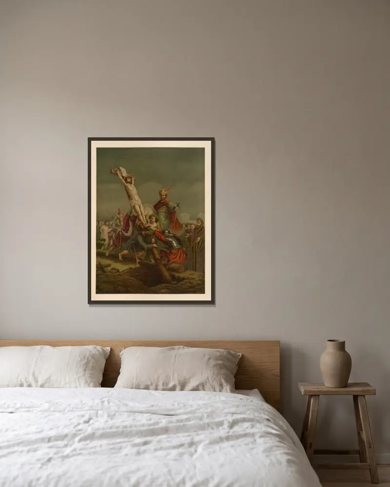 Kreuzigung, 1899 – Nr. 2 von Jan Ladislaw Sýkora gerahmt an einer Wand