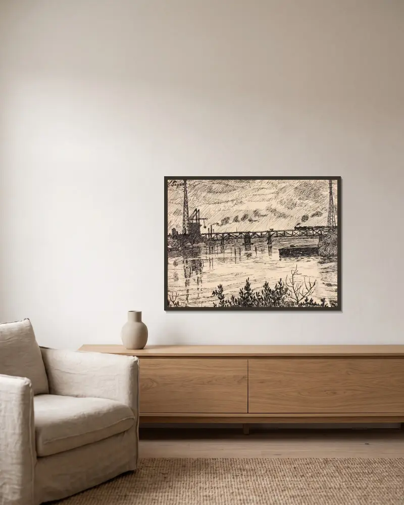 Schuylkill nr 3, Henry Lyman Saÿen w ramie na ścianie