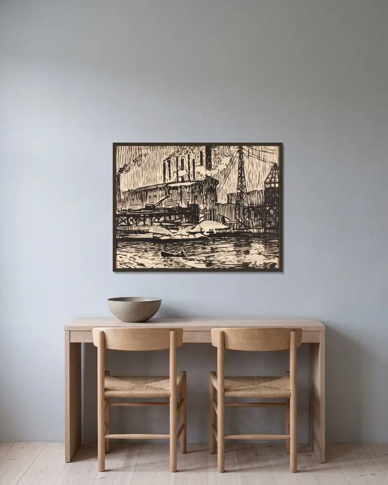 Schuylkill nr 5, Henry Lyman Saÿen w ramie na ścianie
