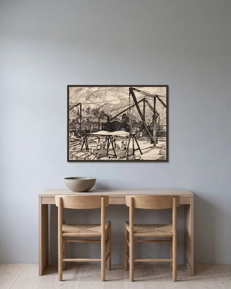Untitled IV av Henry Lyman Saÿen inramad på en vägg