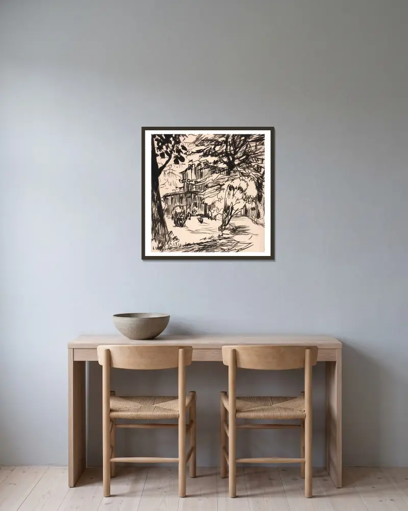 Untitled – nr 1 av Henry Lyman Saÿen inramad på en vägg