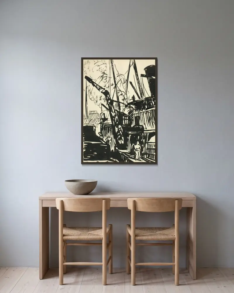 Untitled V av Henry Lyman Saÿen inramad på en vägg