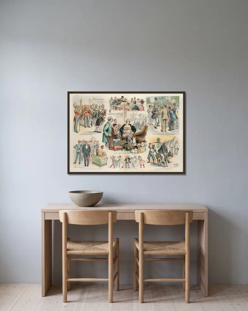 Den amerikanske miljonären hemma och utomlands av Samuel Ehrhart inramad på en vägg