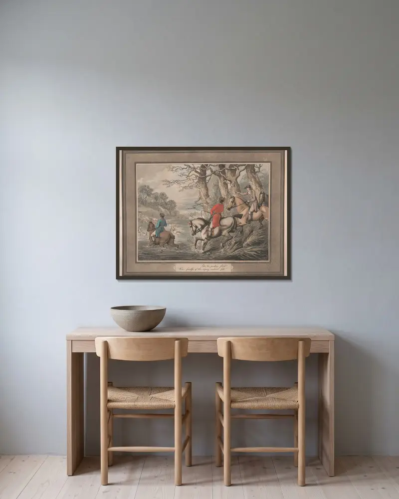 In den gefährlichen Fluten von Samuel Howitt gerahmt an einer Wand