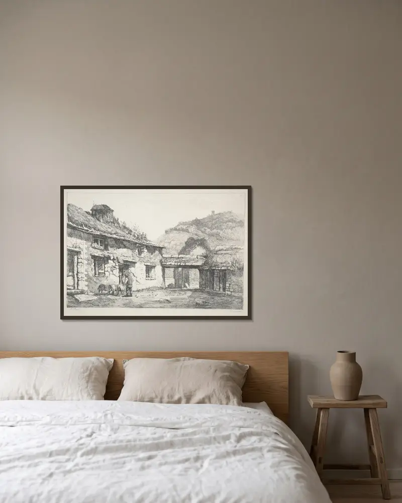 Lynmouth von Samuel Prout gerahmt an einer Wand