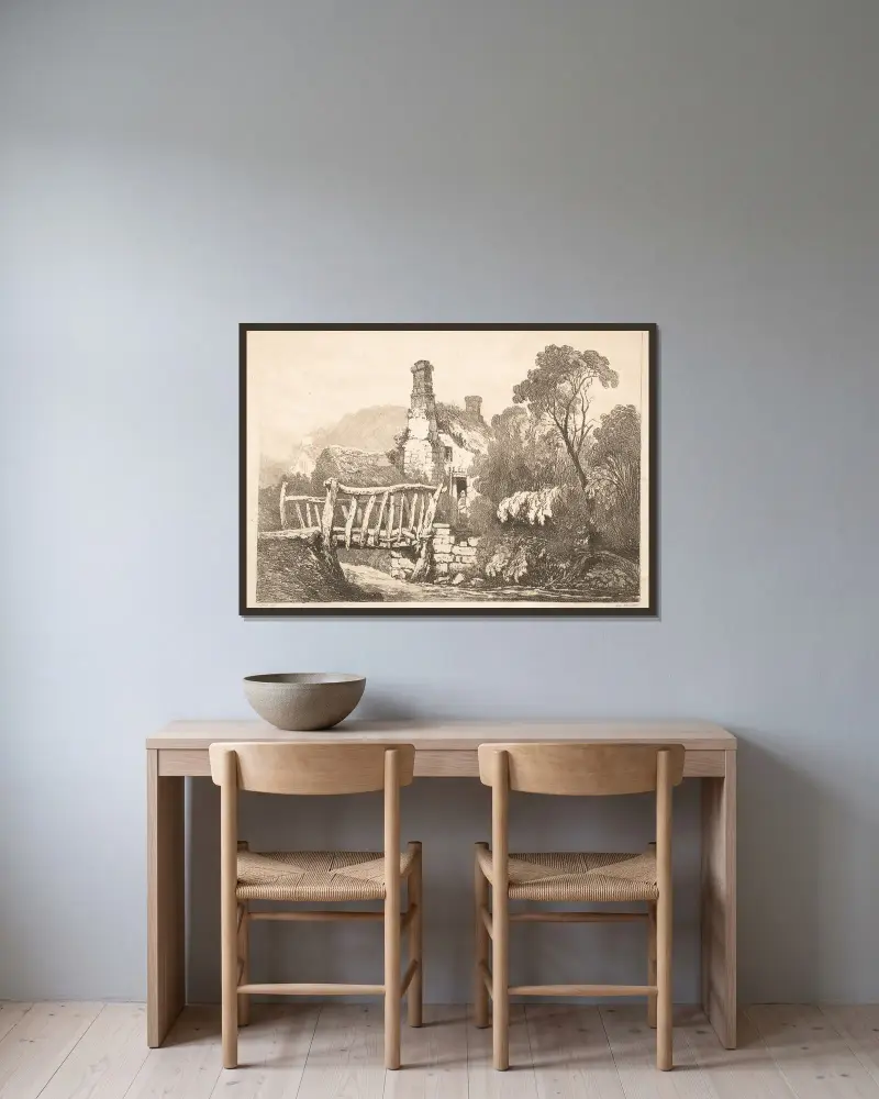 Bei Byland von Samuel Prout gerahmt an einer Wand