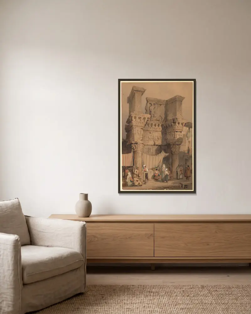 Forum des Nerva, Rom von Samuel Prout gerahmt an einer Wand