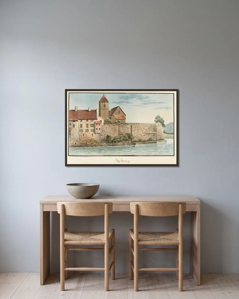Aarberg, Jakob Samuel Weibel v rámu na stěně