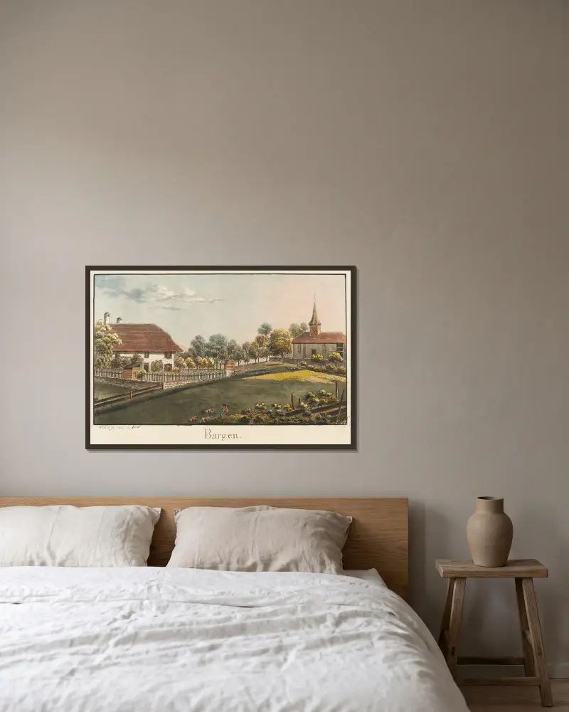 Bargen, Jakob Samuel Weibel v rámu na stěně