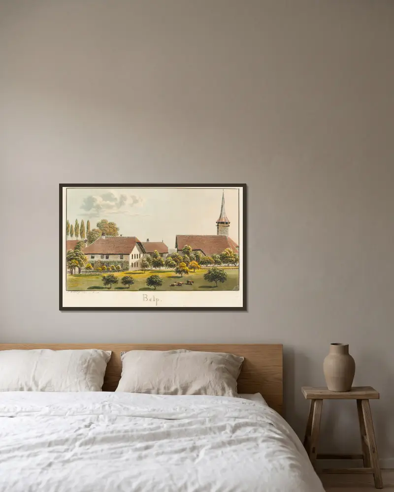 Belp, Jakob Samuel Weibel v rámu na stěně