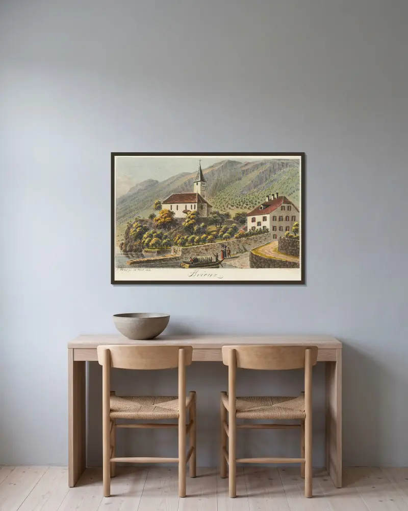 Brienz, Jakob Samuel Weibel v rámu na stěně