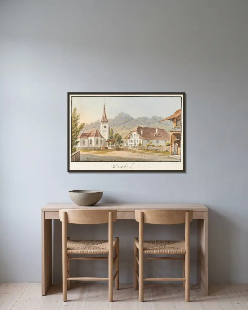 Diesbach [pod Thun], nr 1, Jakob Samuel Weibel w ramie na ścianie