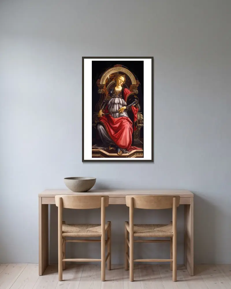 Fortitude av Sandro Botticelli inramad på en vägg