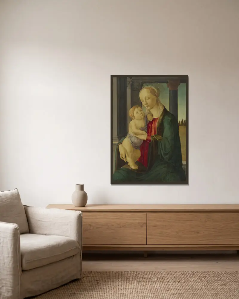 Madonna z Dzieciątkiem, 1470, Sandro Botticelli w ramie na ścianie