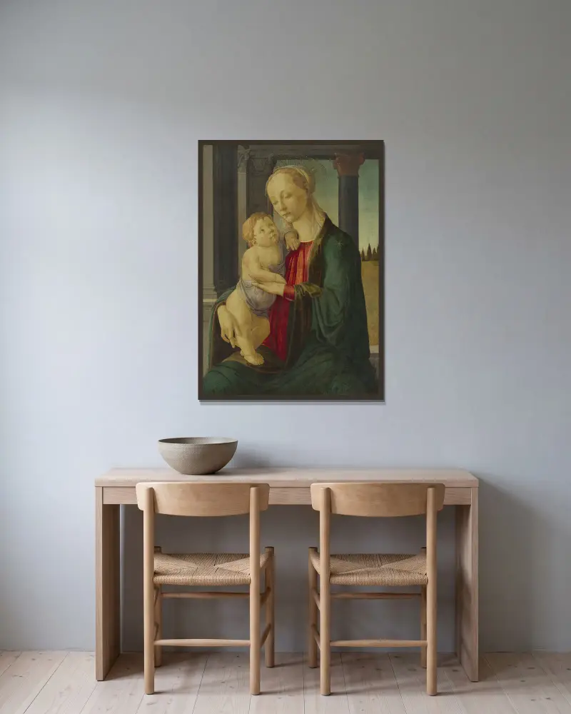 Madonna z Dzieciątkiem, 1470, Sandro Botticelli w ramie na ścianie