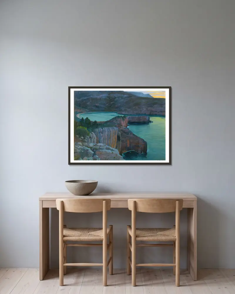 Cala Grisa, Santiago Rusiñol w ramie na ścianie