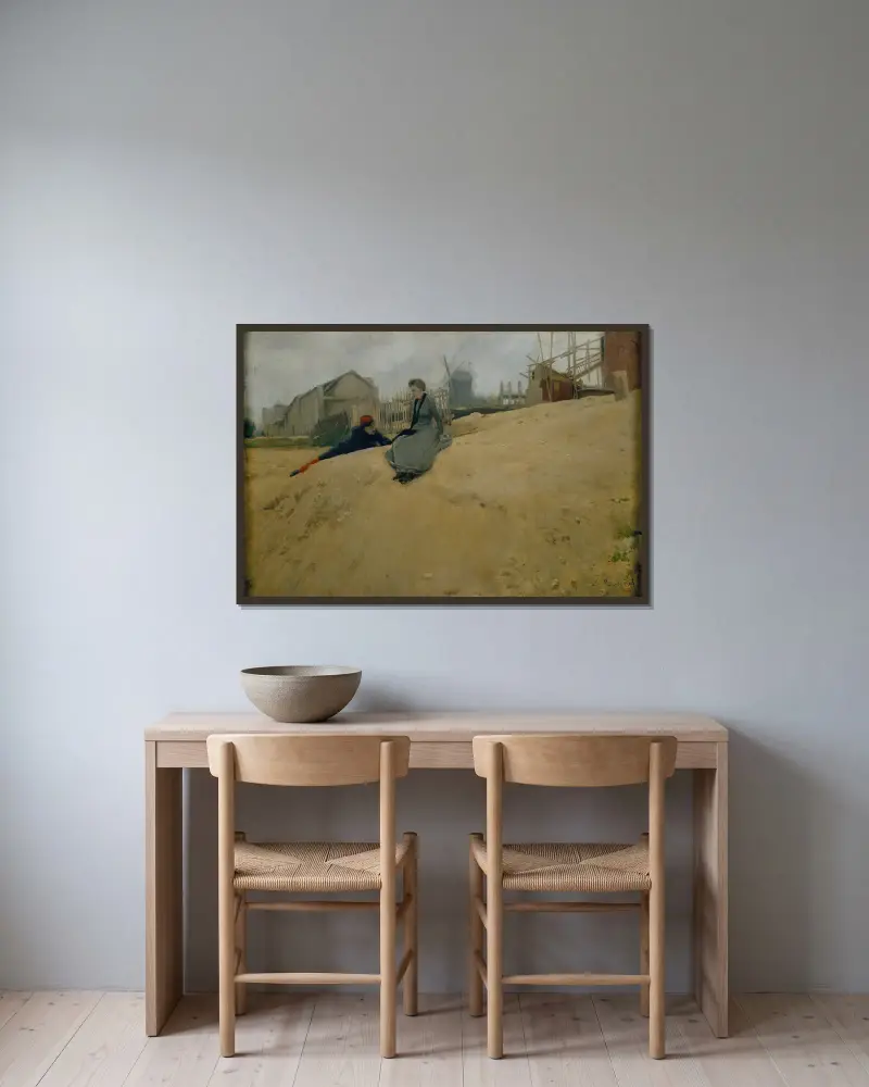 Na tažení, Santiago Rusiñol v rámu na stěně