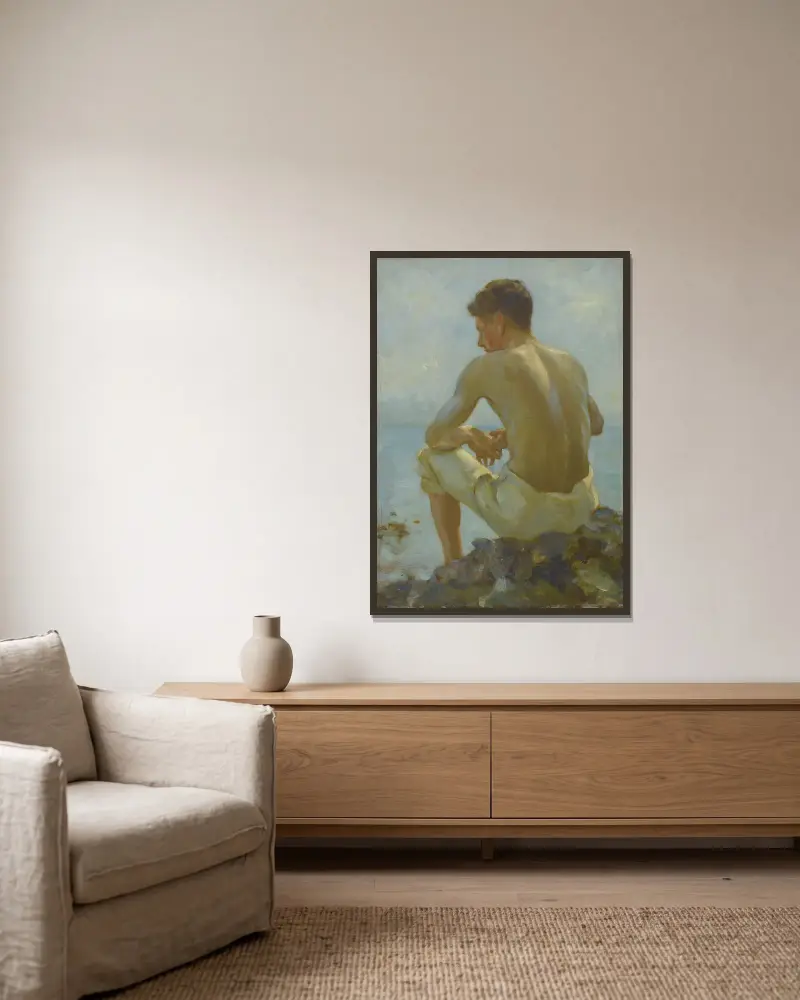 Mladý námořník, Henry Scott Tuke v rámu na stěně