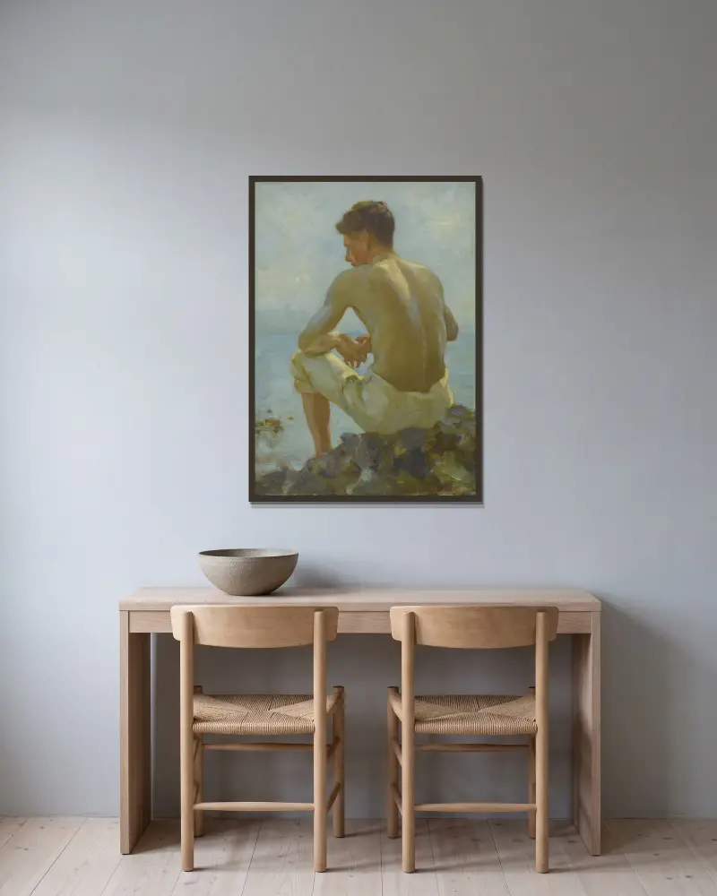 Mladý námořník, Henry Scott Tuke v rámu na stěně