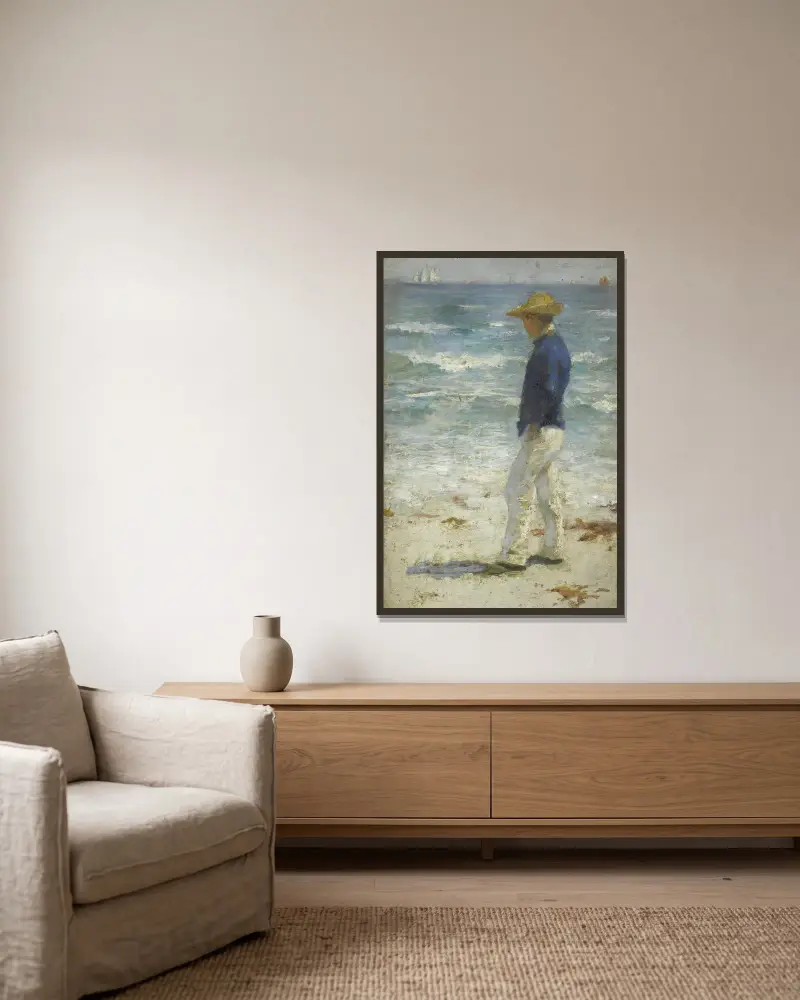 Blick auf das Meer – Nr. 1 von Henry Scott Tuke gerahmt an einer Wand