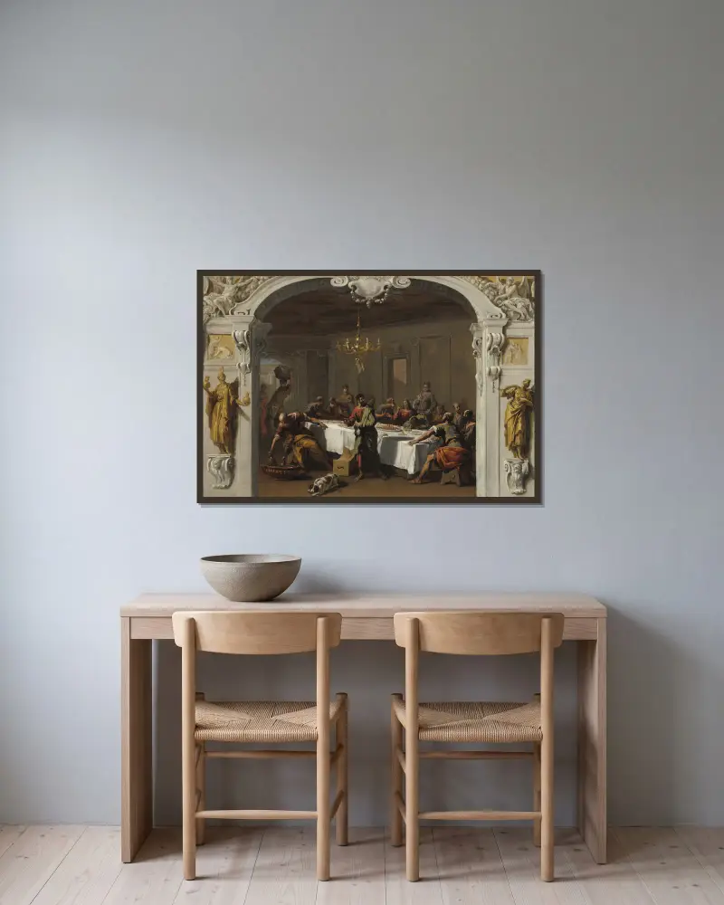 Ostatnia Wieczerza, Sebastiano Ricci w ramie na ścianie