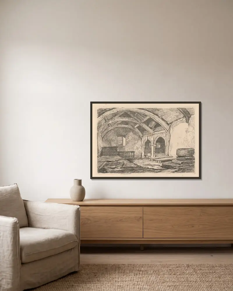 Capel Carrig, Caernarvonshire von John Sell Cotman gerahmt an einer Wand