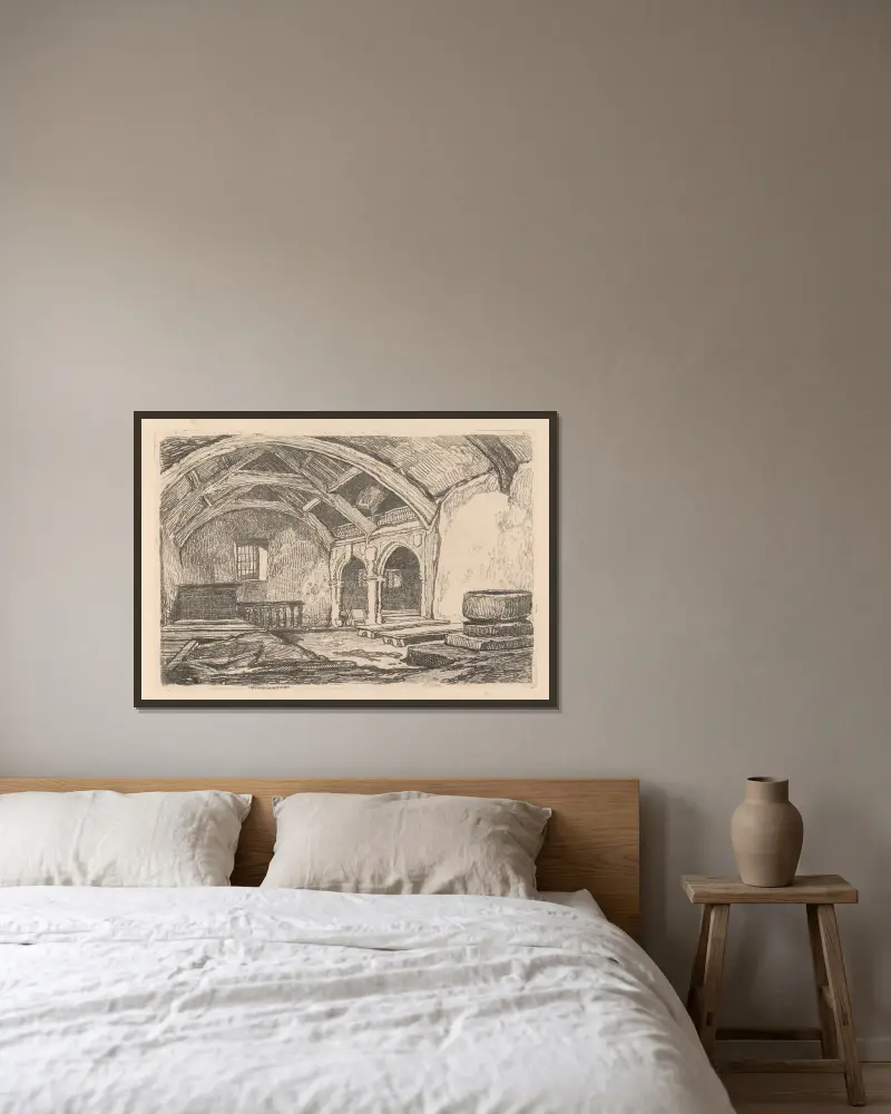 Capel Carrig, Caernarvonshire von John Sell Cotman gerahmt an einer Wand