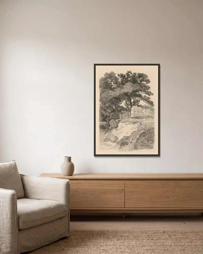 Duncomb Park, Yorkshire; nr 5, John Sell Cotman w ramie na ścianie