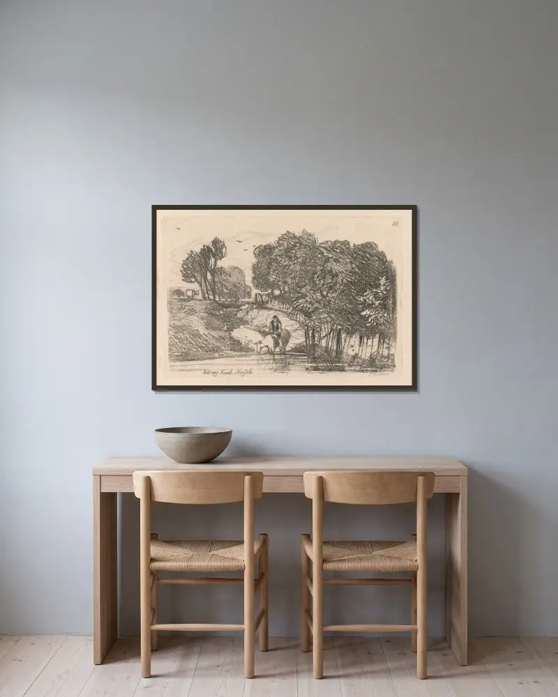Felbrigg Heath, Norfolk von John Sell Cotman gerahmt an einer Wand