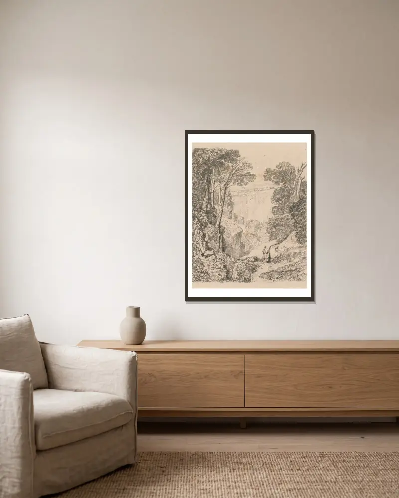 Pohled na Clifton, John Sell Cotman v rámu na stěně