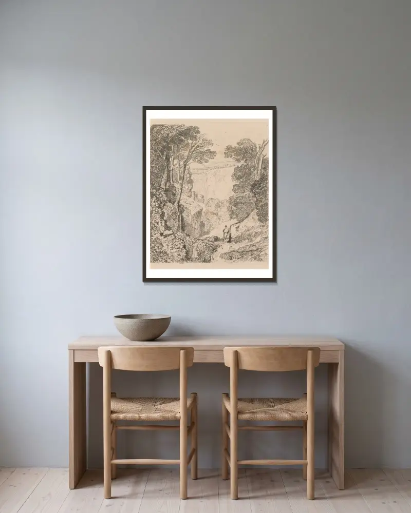 Pohled na Clifton, John Sell Cotman v rámu na stěně