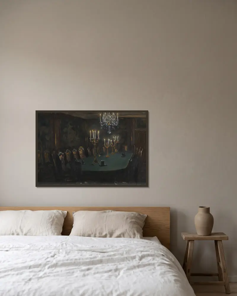 Wnętrze, Peder Severin Krøyer w ramie na ścianie
